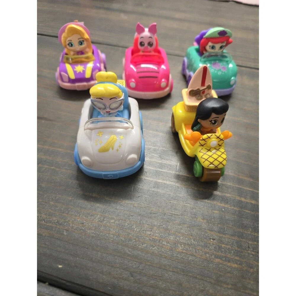 DISNEY DOORABLES LET'S GO ROAD TRIP VEHICLES Figure Lot Cinderella Lilo Ariel +